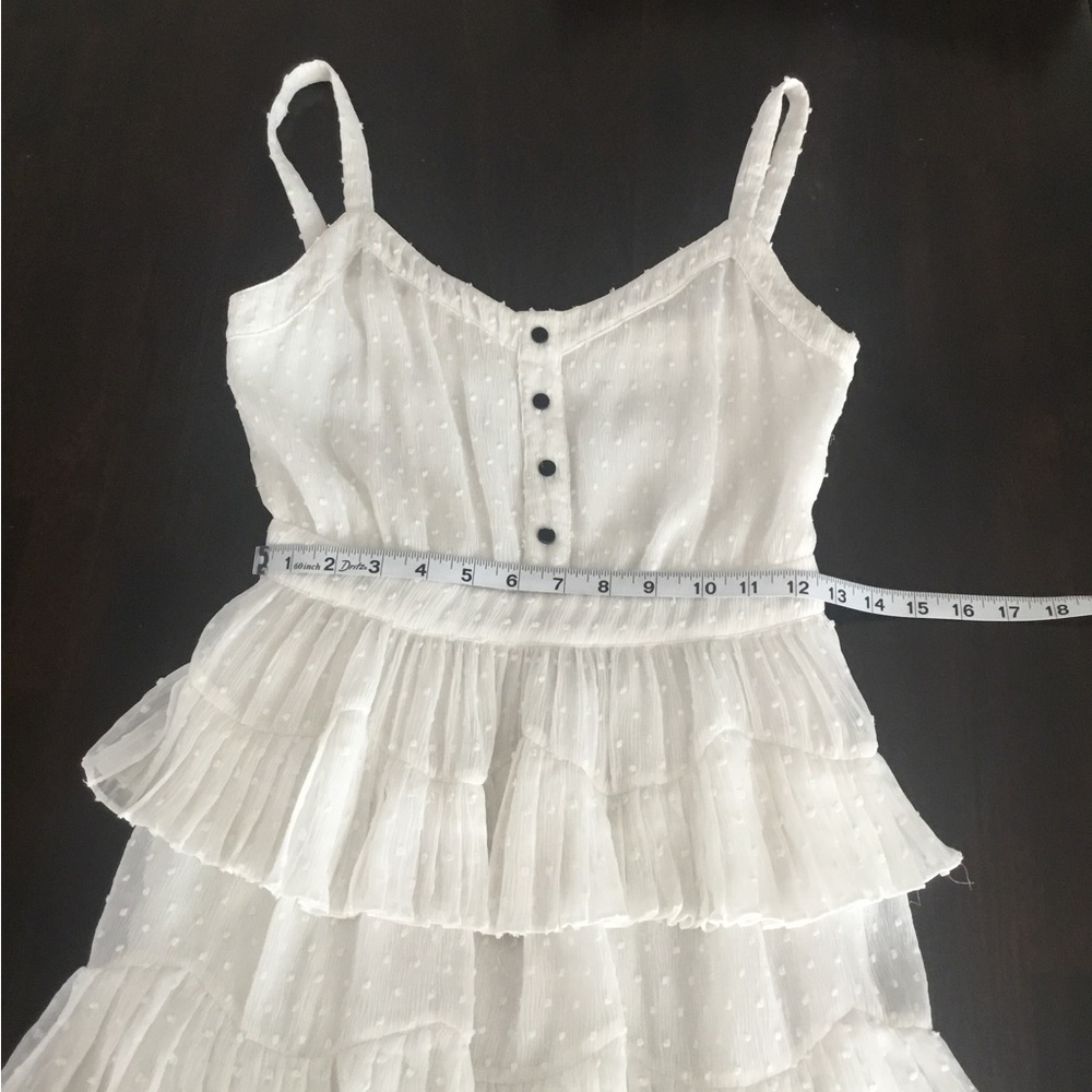 MAJE Rustivan Ruffle Dress In White Size 1 - Picture 11 of 13
